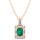 14K Rose Gold - Emerald