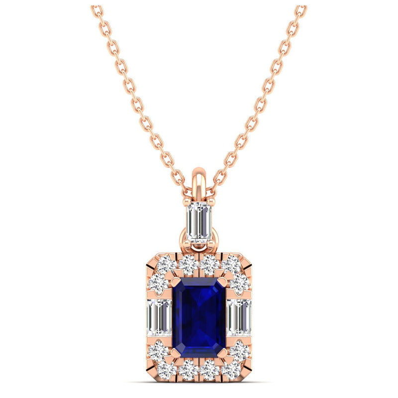 14K Rose Gold - Sapphire