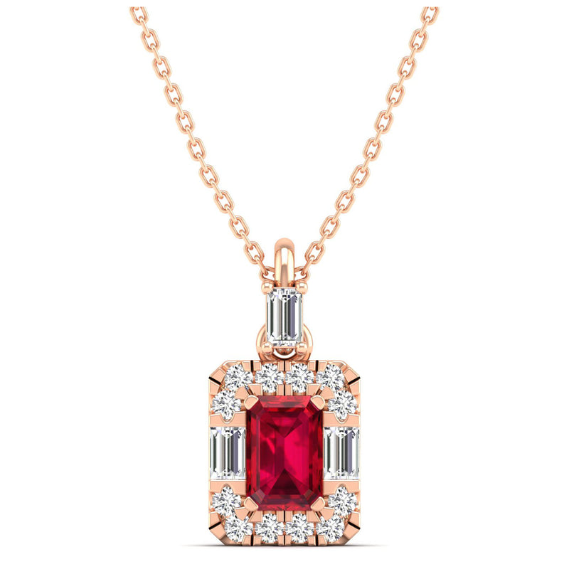 14K Rose Gold - Ruby