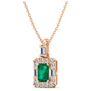 14K Rose Gold - Emerald