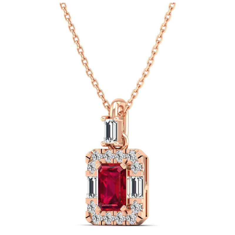 14K Rose Gold - Ruby
