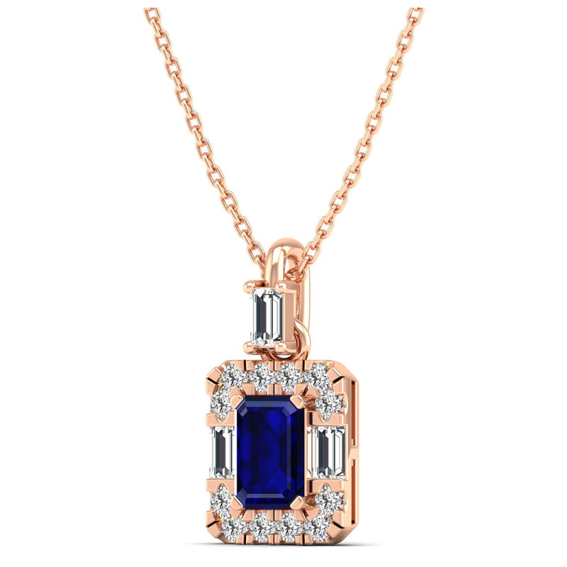 14K Rose Gold - Sapphire