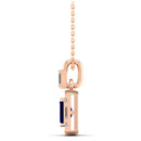 14K Rose Gold - Sapphire