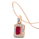 14K Rose Gold - Ruby
