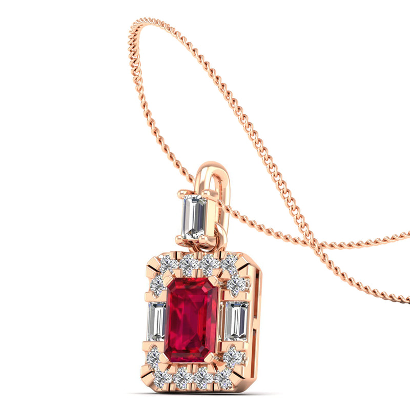14K Rose Gold - Ruby