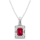 14K White Gold - Ruby