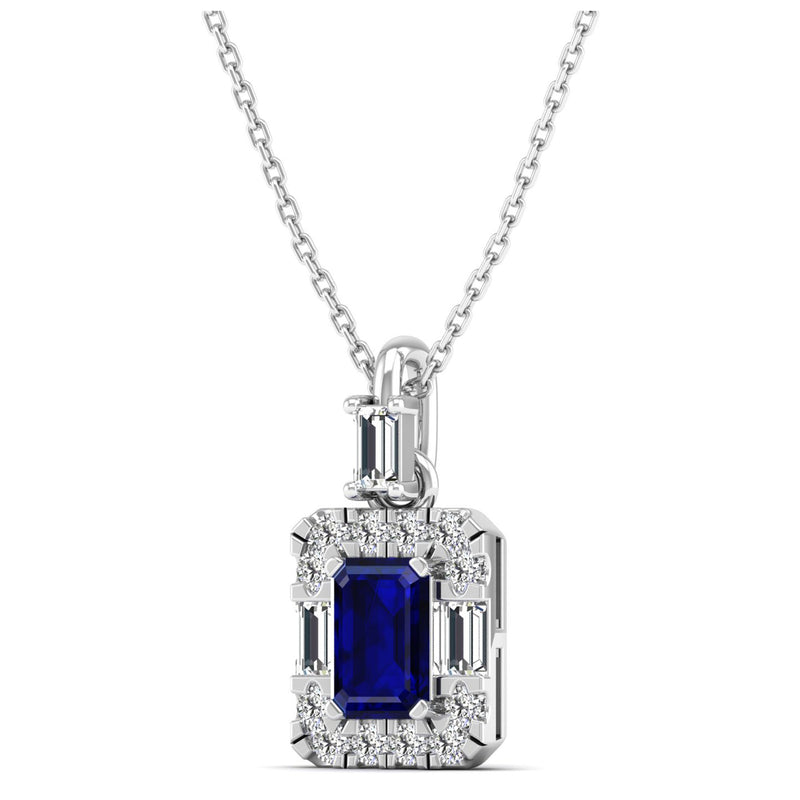 14K White Gold - Sapphire
