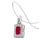 14K White Gold - Ruby