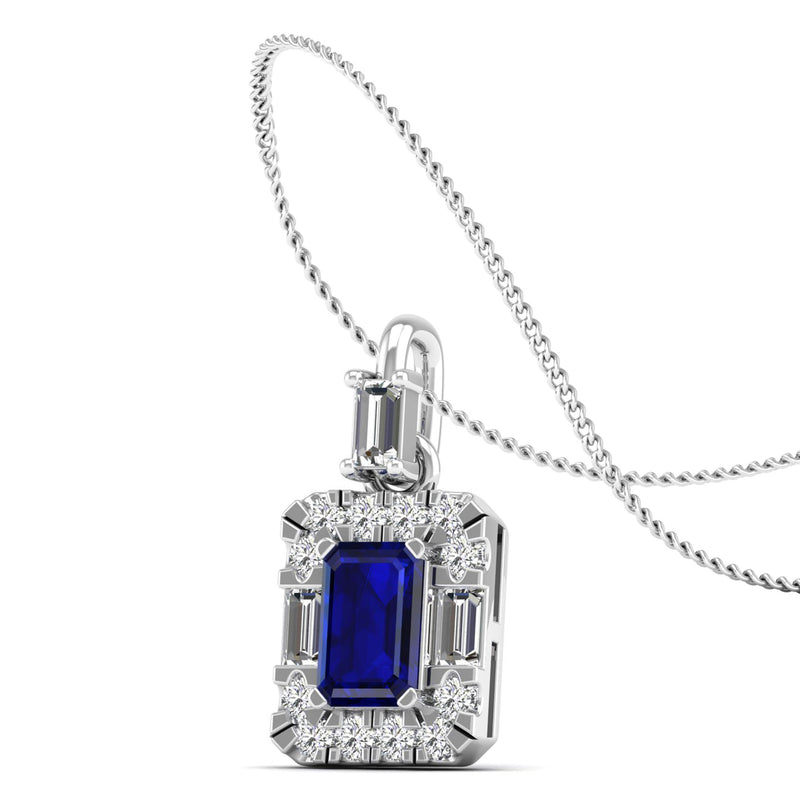 14K White Gold - Sapphire