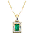 14K Yellow Gold - Emerald