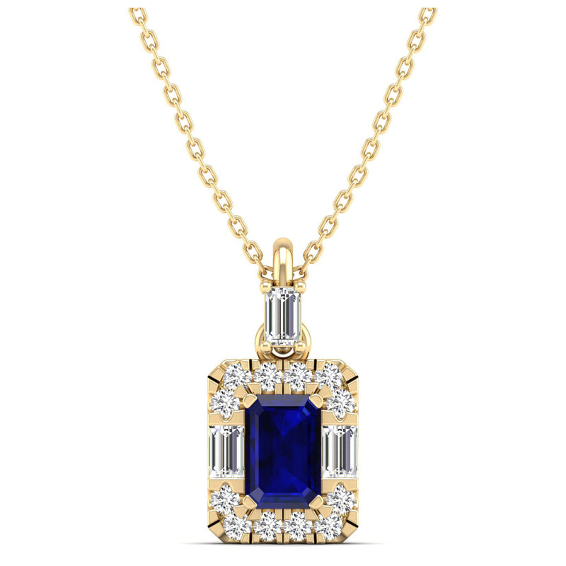 14K Yellow Gold - Sapphire