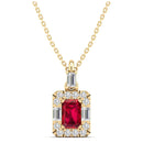 14K Yellow Gold - Ruby