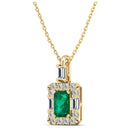 14K Yellow Gold - Emerald