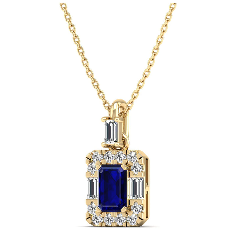 14K Yellow Gold - Sapphire