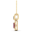 14K Yellow Gold - Ruby