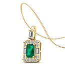 14K Yellow Gold - Emerald