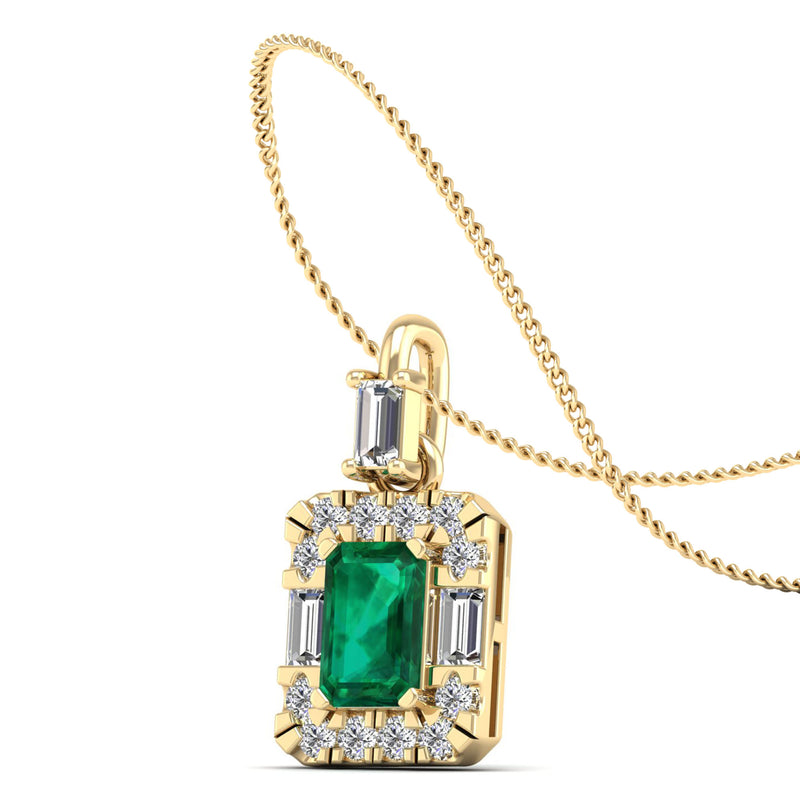 14K Yellow Gold - Emerald