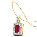 14K Yellow Gold - Ruby