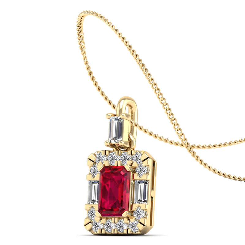 14K Yellow Gold - Ruby