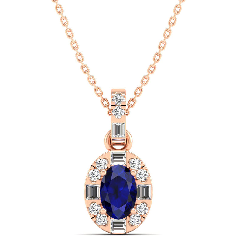 14K Rose Gold - Sapphire