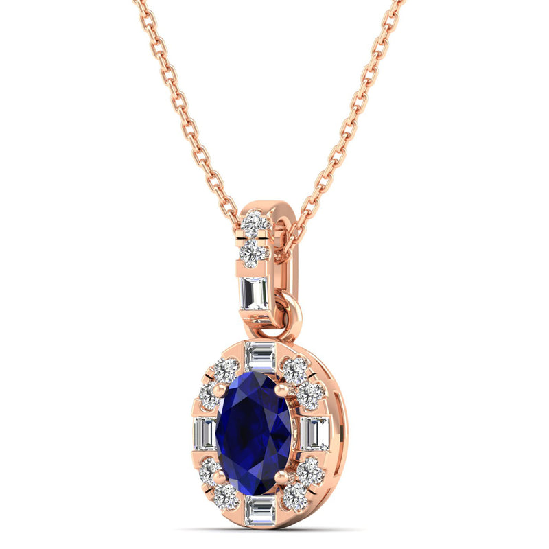 14K Rose Gold - Sapphire