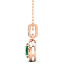 14K Rose Gold - Emerald