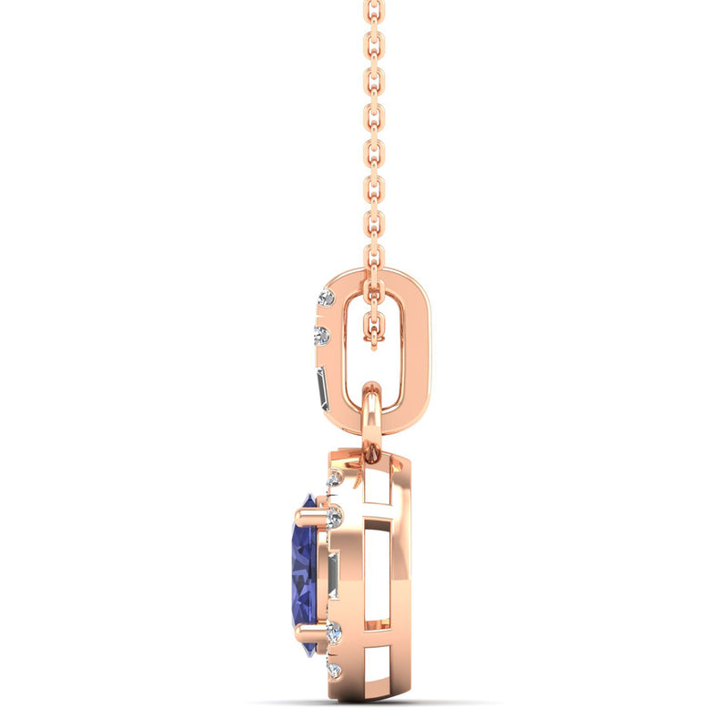 14K Rose Gold - Tanzanite