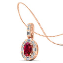 14K Rose Gold - Ruby