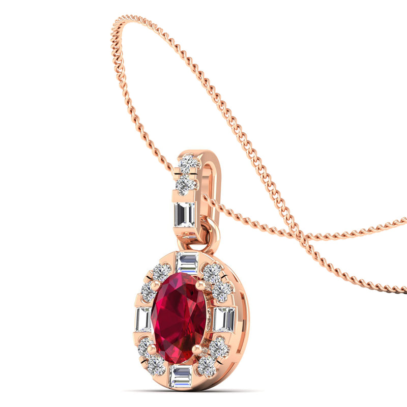 14K Rose Gold - Ruby