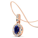 14K Rose Gold - Sapphire