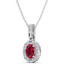 14K White Gold - Ruby