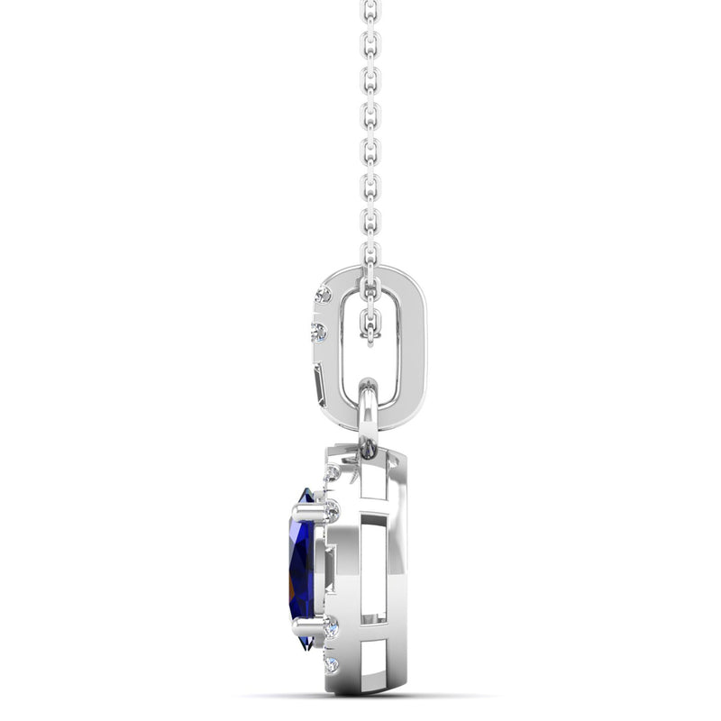14K White Gold - Sapphire