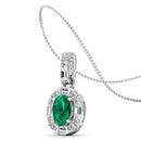 14K White Gold - Emerald