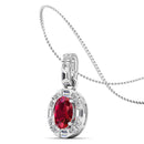 14K White Gold - Ruby