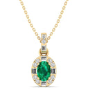 14K Yellow Gold - Emerald