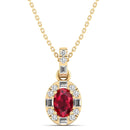 14K Yellow Gold - Ruby