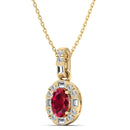 14K Yellow Gold - Ruby