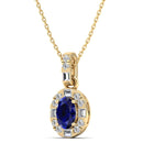 14K Yellow Gold - Sapphire