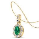 14K Yellow Gold - Emerald