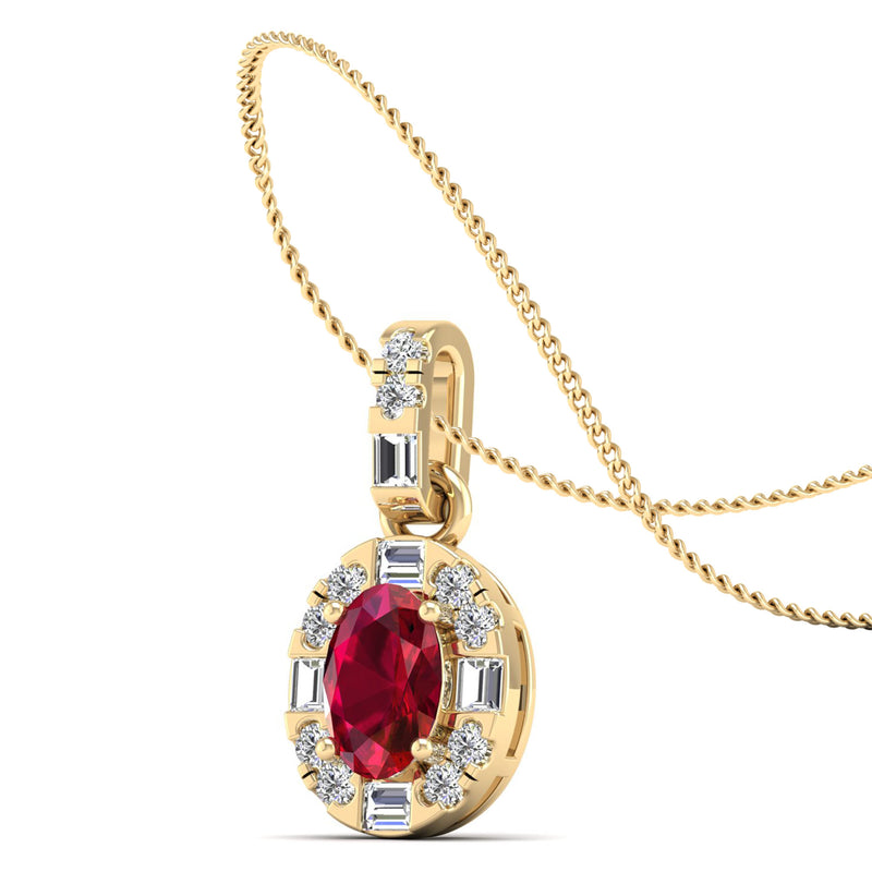 14K Yellow Gold - Ruby