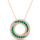 14K Rose Gold - Emerald