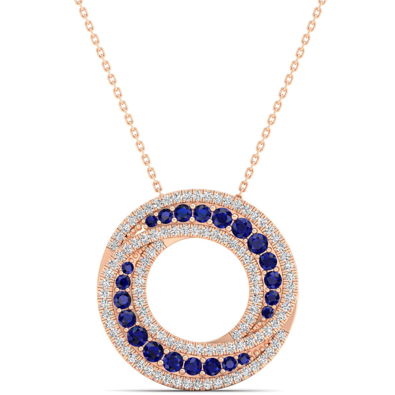 14K Rose Gold - Sapphire