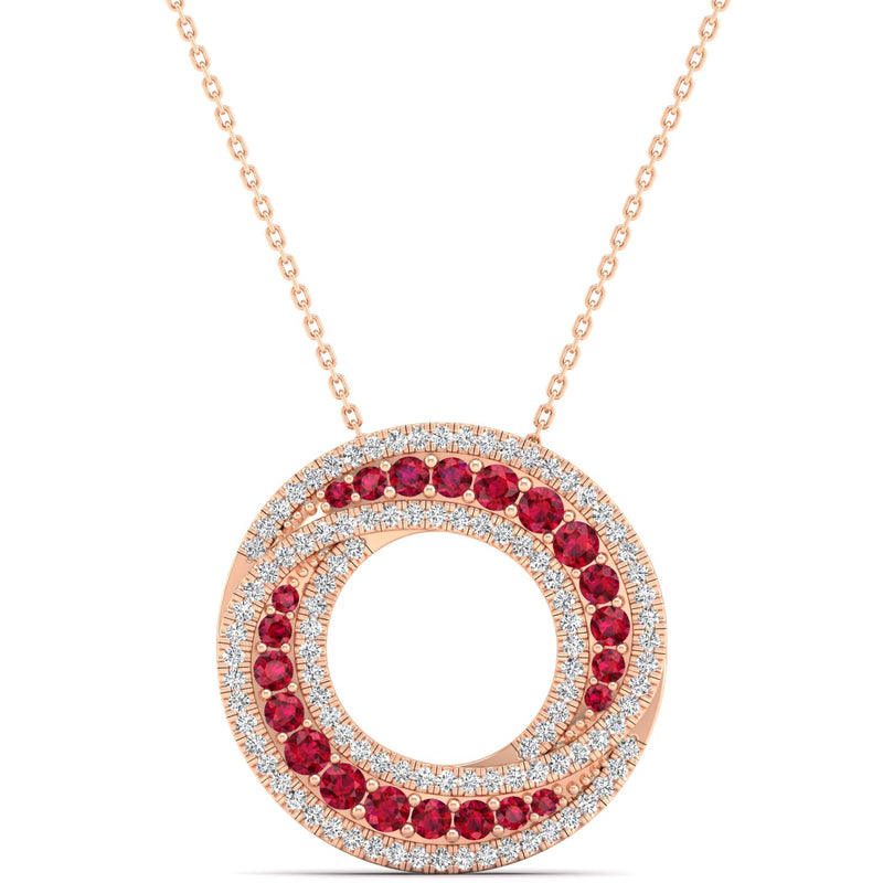 14K Rose Gold - Ruby