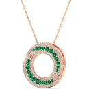 14K Rose Gold - Emerald