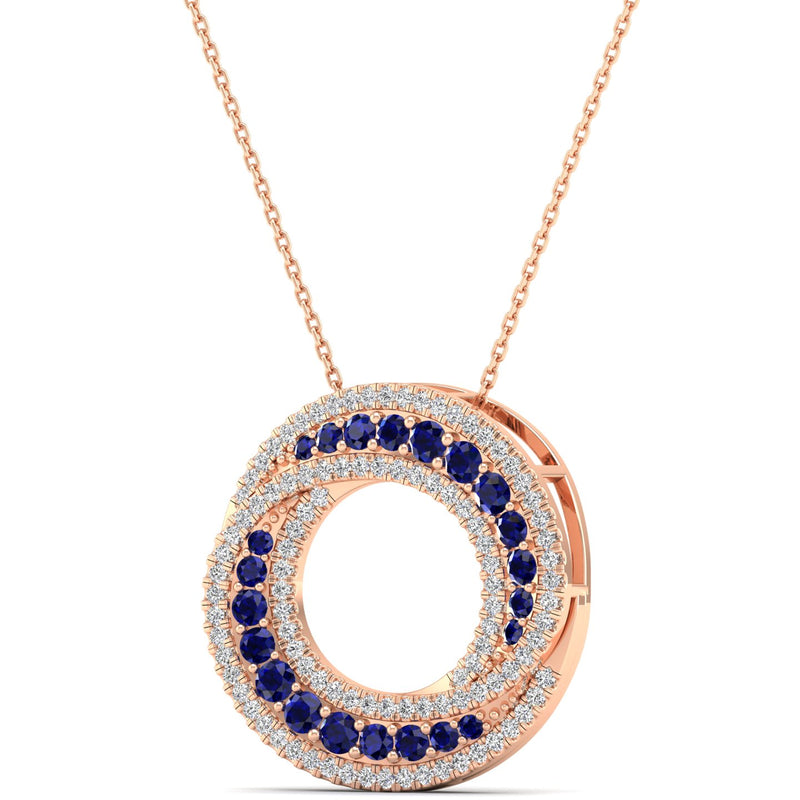 14K Rose Gold - Sapphire