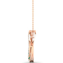 14K Rose Gold - Emerald