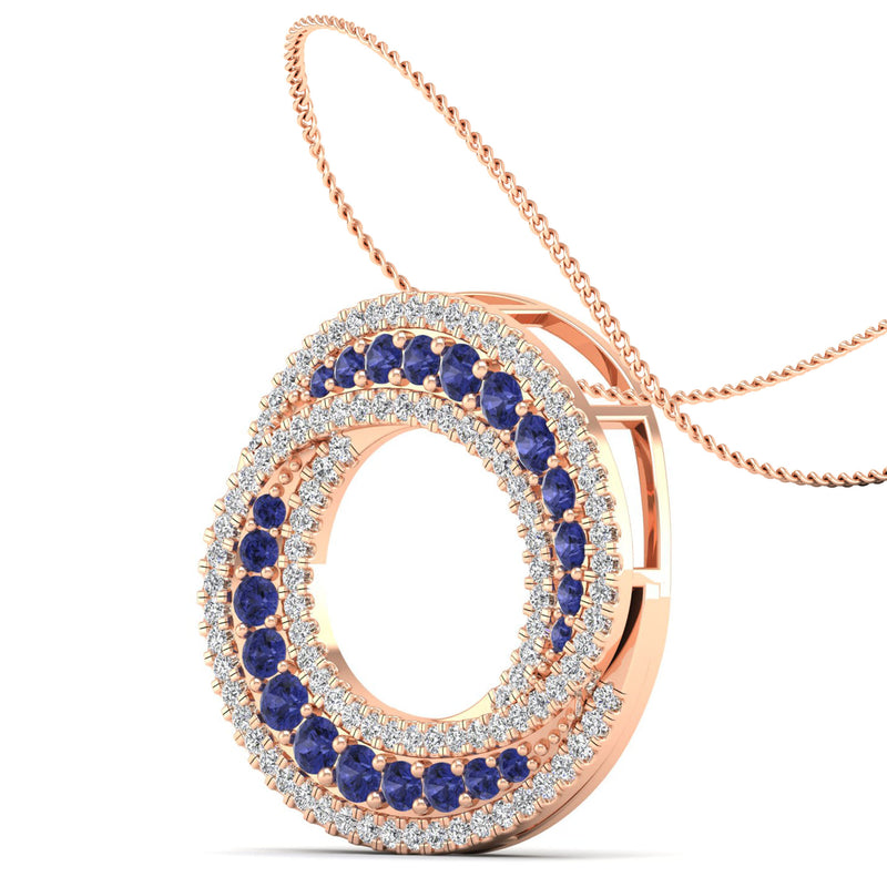 14K Rose Gold - Sapphire
