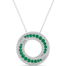 14K White Gold - Emerald