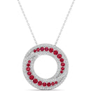 14K White Gold - Ruby