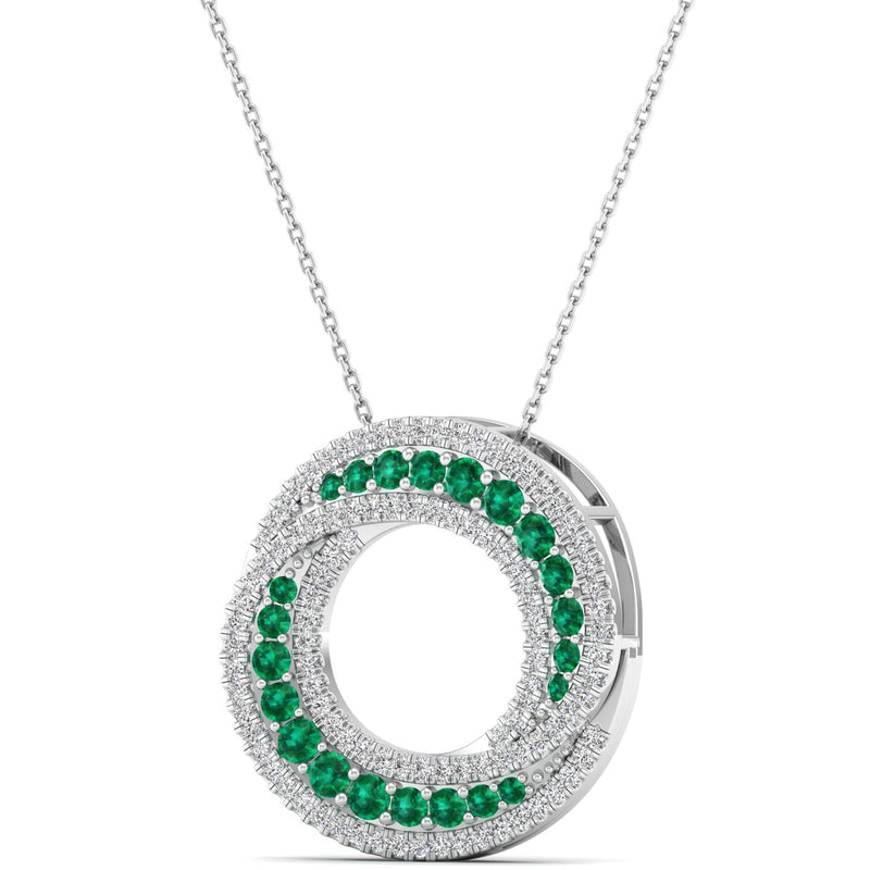 14K White Gold - Emerald